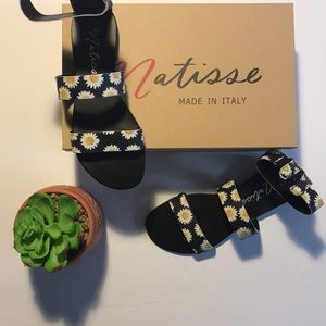 MATISSE BLACK DAISY NIKITA LEATHER SANDAL